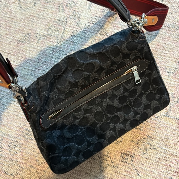 COACH Black Denim Tabby purse - Picture 2 of 6